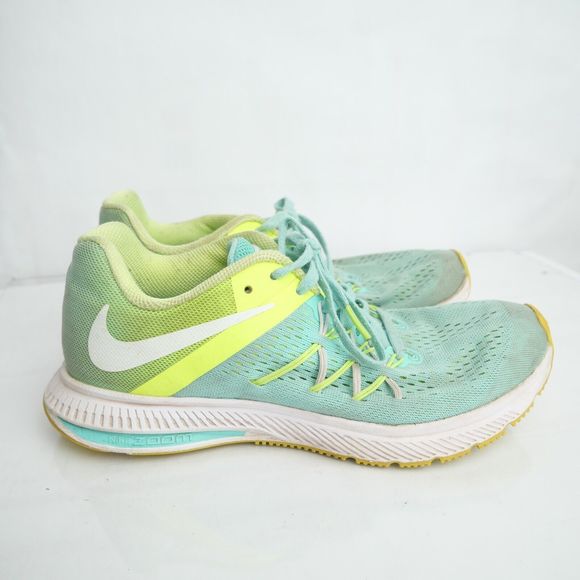 Nike Women's Zoom Winflo 3 Hyper Turquoise/White-Volt Running Shoes Size 7.5 - Picture 1 of 9